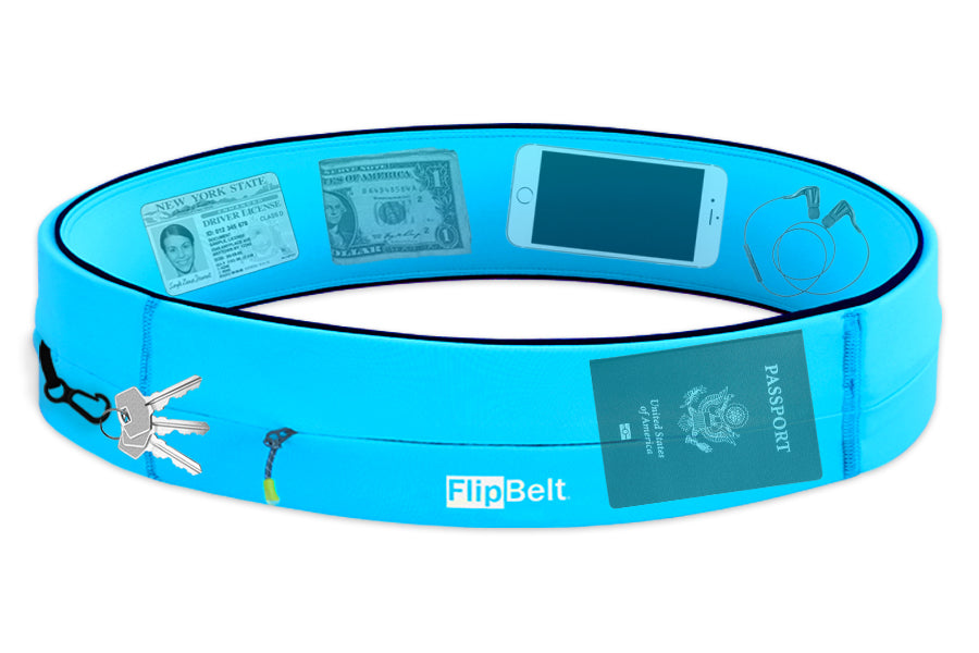 FlipBelt Zipper Aqua 